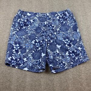 Crown & Ivy Swim Trunks‎ Mens Large Blue Floral Tropical Mesh Lined Shorts